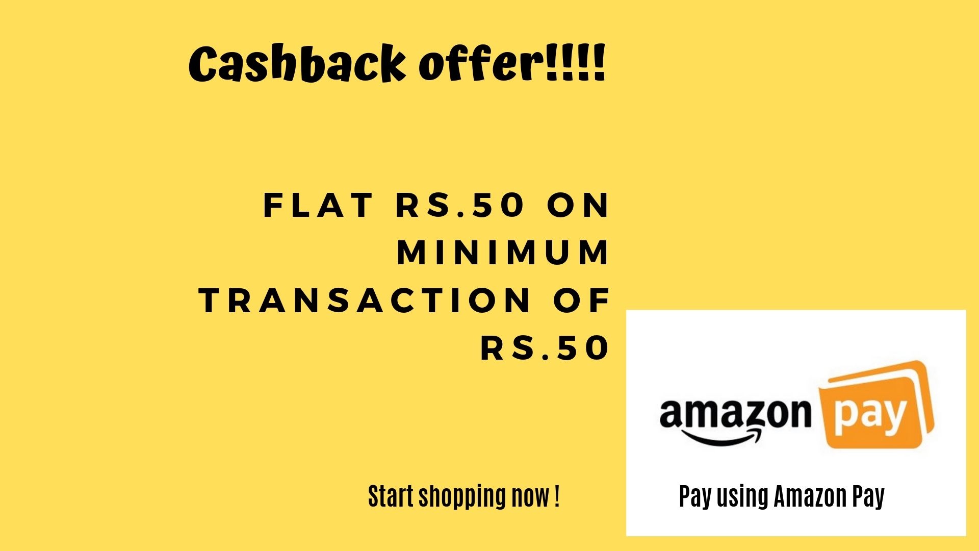50 RS Cashback Offer on Amazon Pay