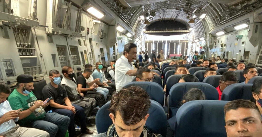 This is the second batch of diplomats, officials and journalists evacuated from Kabul. The Indian Air Force aircraft is expected to reach Delhi around 1pm.